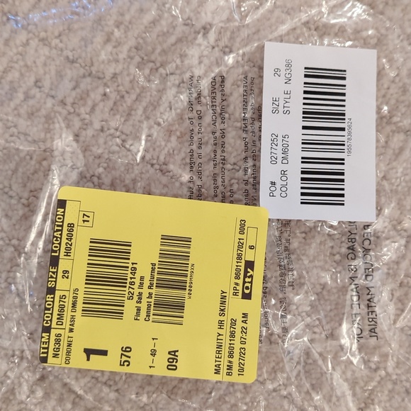 NWT Madewell Maternity Over the Belly Skinny Jeans Coronet Dark Wash - Picture 6 of 6